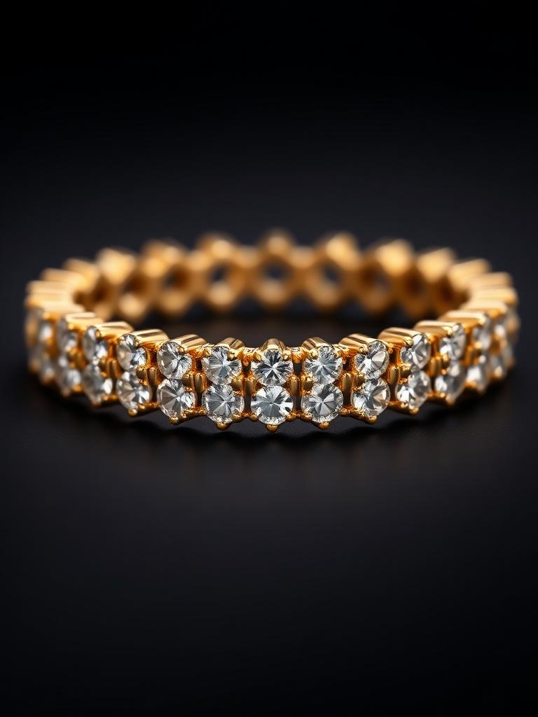 Double Row Eternity, Yellow Gold
