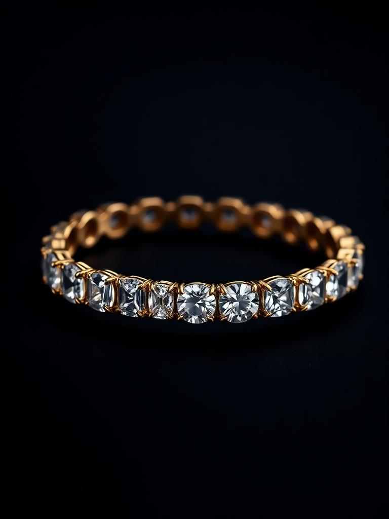 Emerald Cut Tennis, Yellow Gold