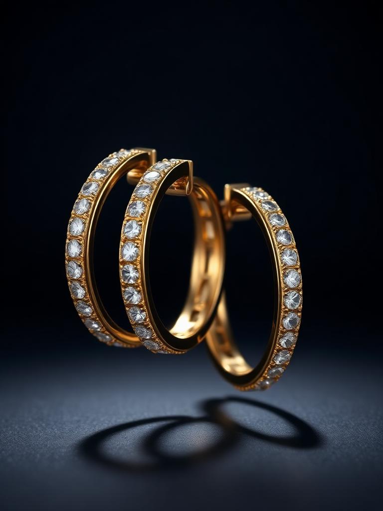 Pavé Huggie Hoops