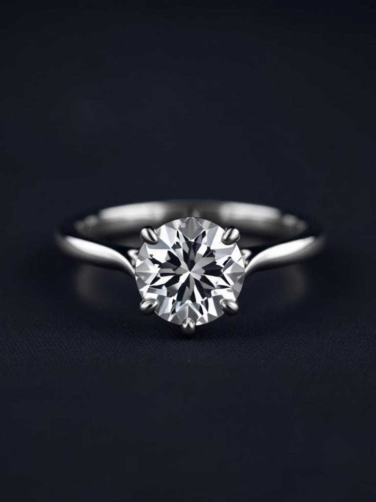 Round Brilliant Solitaire, 1.0 ct — Platinum