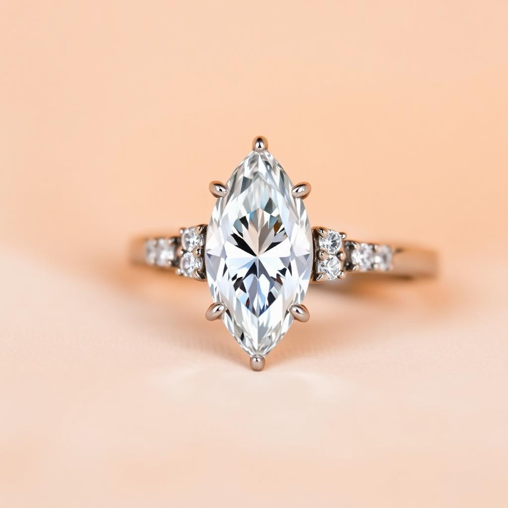 Marquise Brilliant with Cluster Shoulders, 4.5 ct — Platinum