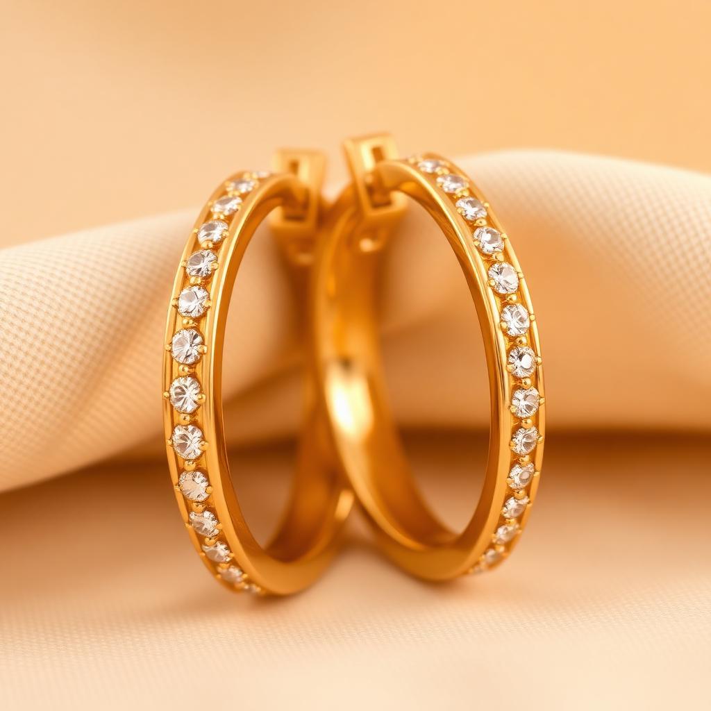 Diamond Huggie Hoops — Yellow Gold