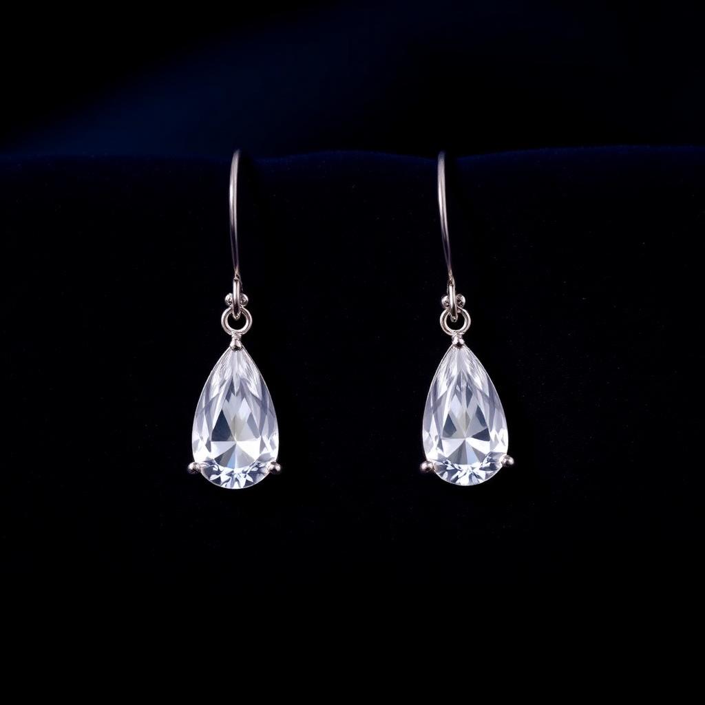 Pear Drop Earrings, 2.0 ctw — White Gold