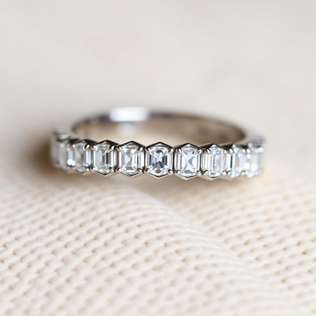 Baguette Eternity Band — White Gold