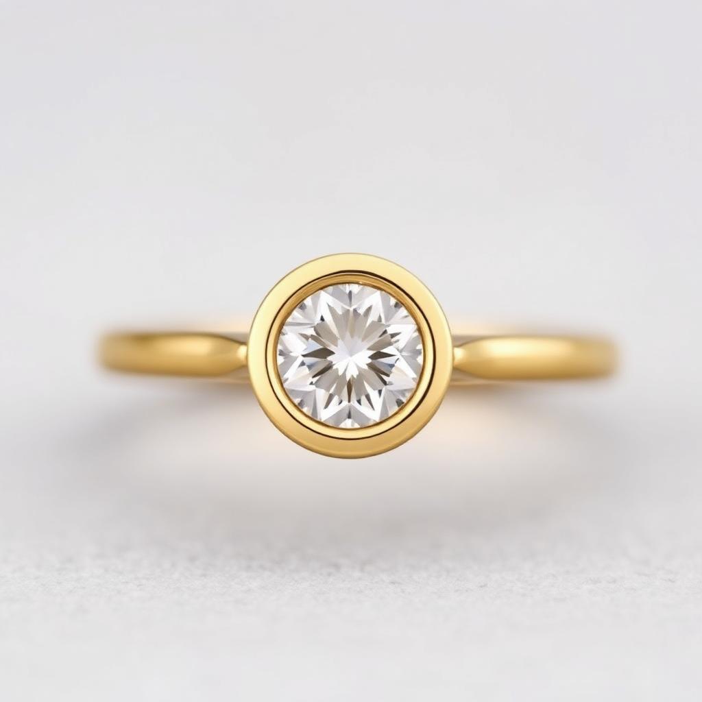 Bezel-Set Round Cocktail Ring, 1.1 ct — Yellow Gold